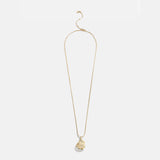 Peanuts Snoopy Puffer Jacket Necklace - Gold/Pavé