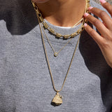 Peanuts Snoopy Puffer Jacket Necklace - Gold/Pavé
