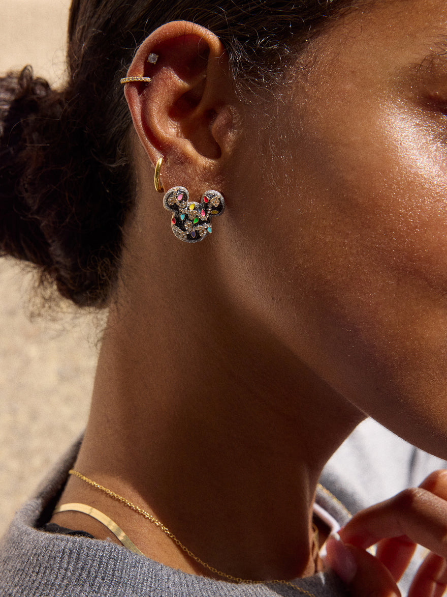 Disney Mickey Mouse Christmas Lights Stud Earrings - Christmas Lights