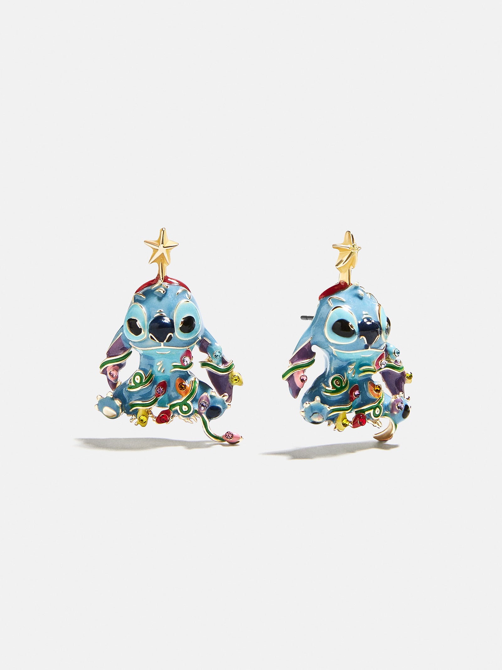 Disney Stitch Christmas Lights Earrings - Blue