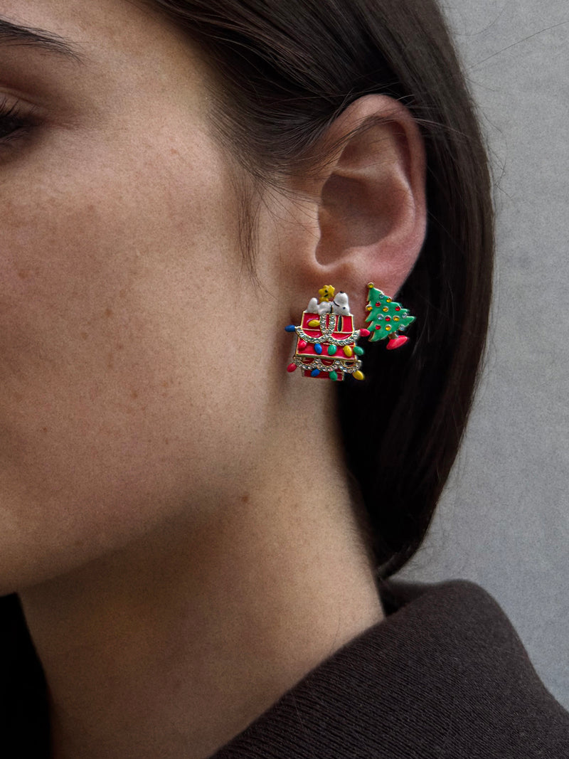 BaubleBar Peanuts Charlie Brown Christmas Earring Set - Multi - 
    Set of three holiday earrings 
  
