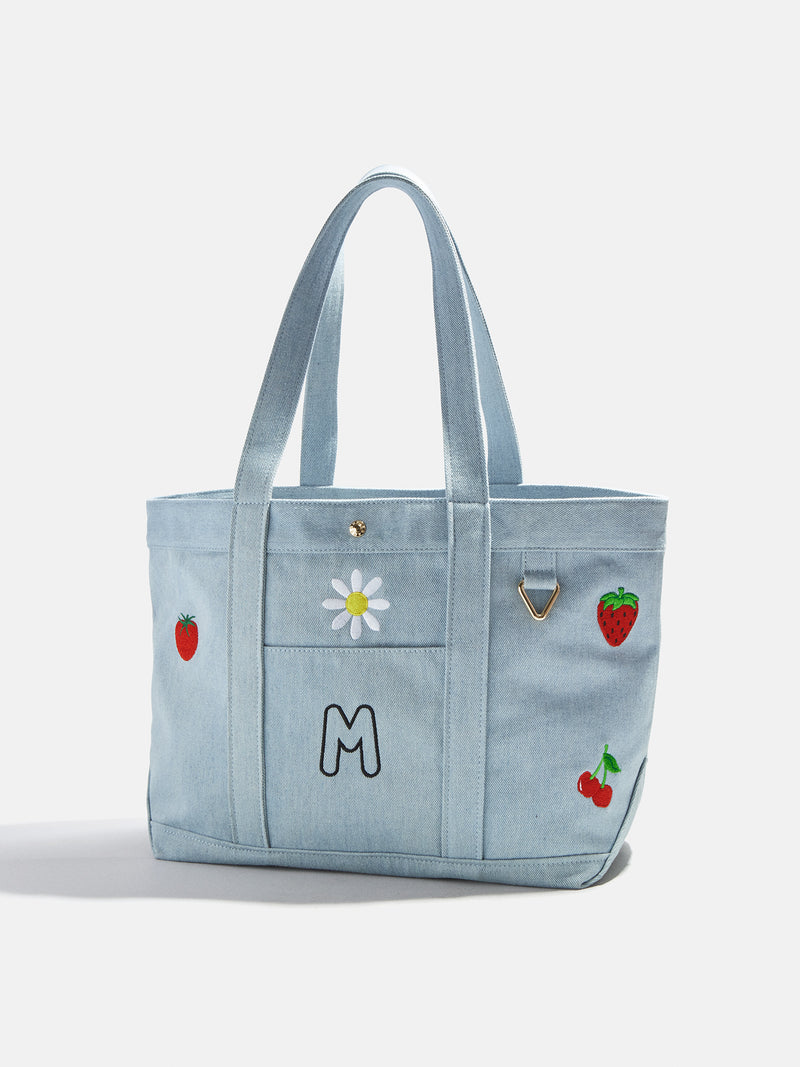 BaubleBar Light Denim - 
    Hand select 5 icons to personalize your tote
  
