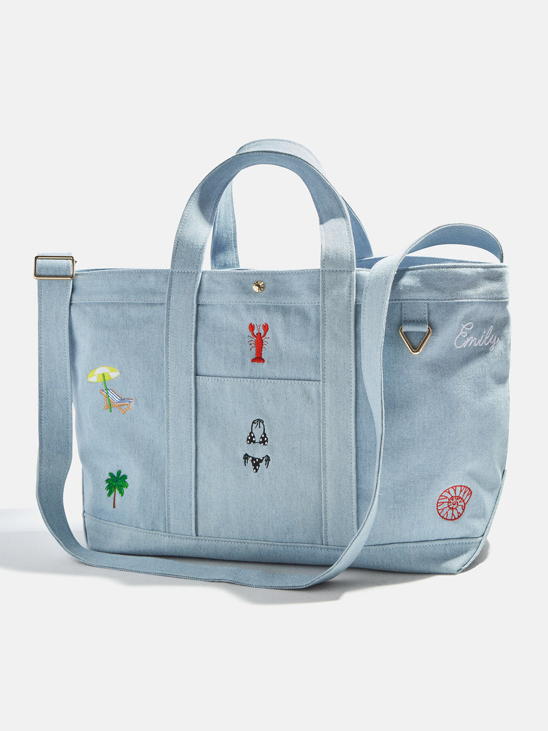 BaubleBar Light Denim - 
    Hand select 6 icons to personalize your tote
  
