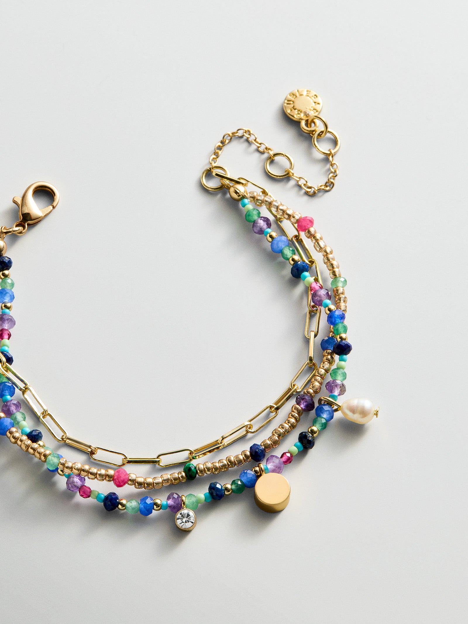 Rowan Semi-Precious Layered Bracelet - Positano