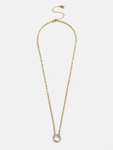BaubleBar Cluster Charm Necklace Chain - Ball Chain & Charm Ring - 
    Ball chain layering necklace
  
