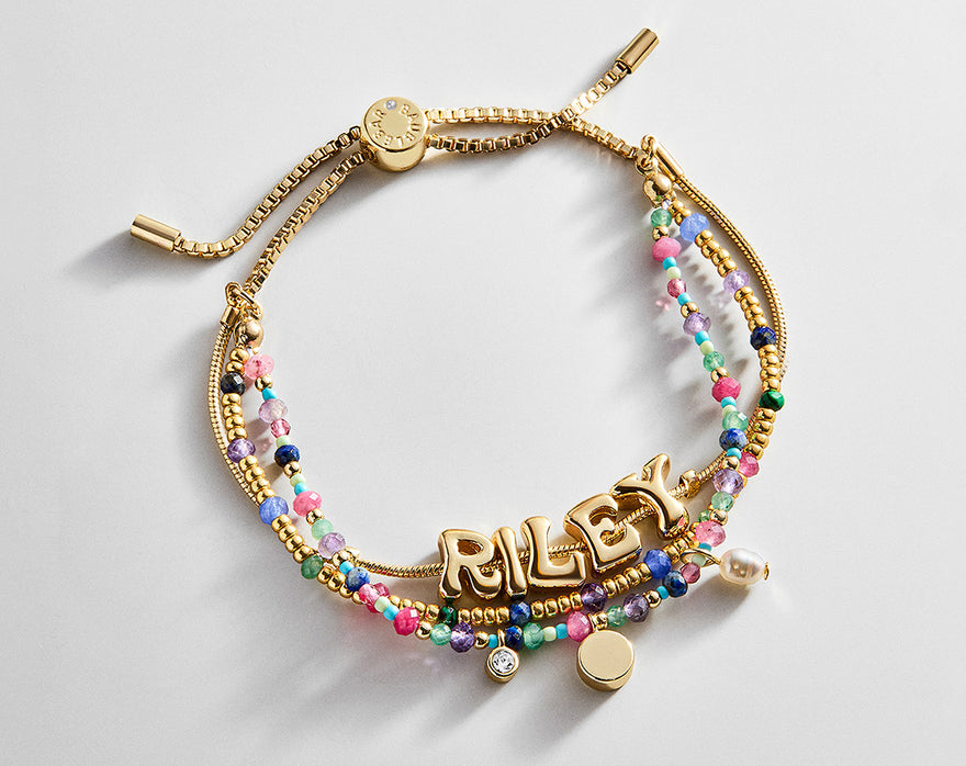 Rowan Semi-Precious Custom Layered Bracelet - Positano