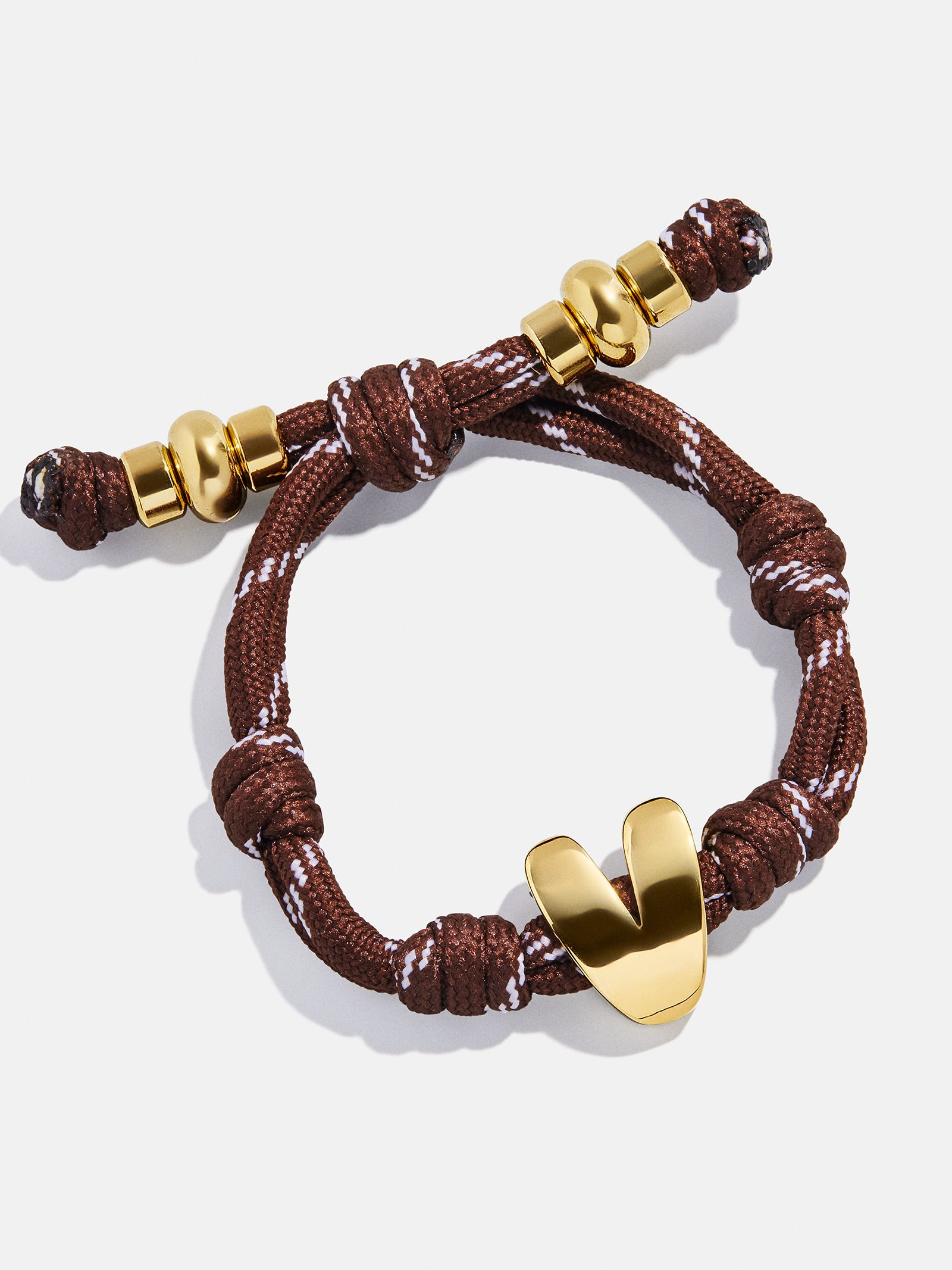 Dive In Initial Bracelet - Mocha Brown