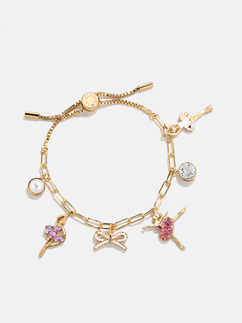 BaubleBar En Pointe Kids’ Charm Bracelet - Ballet - 
    Gold paperclip chain with charms
  
