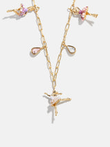 BaubleBar En Pointe Kids’ Charm Necklace - Ballet - 
    Gold paperclip chain with charms
  
