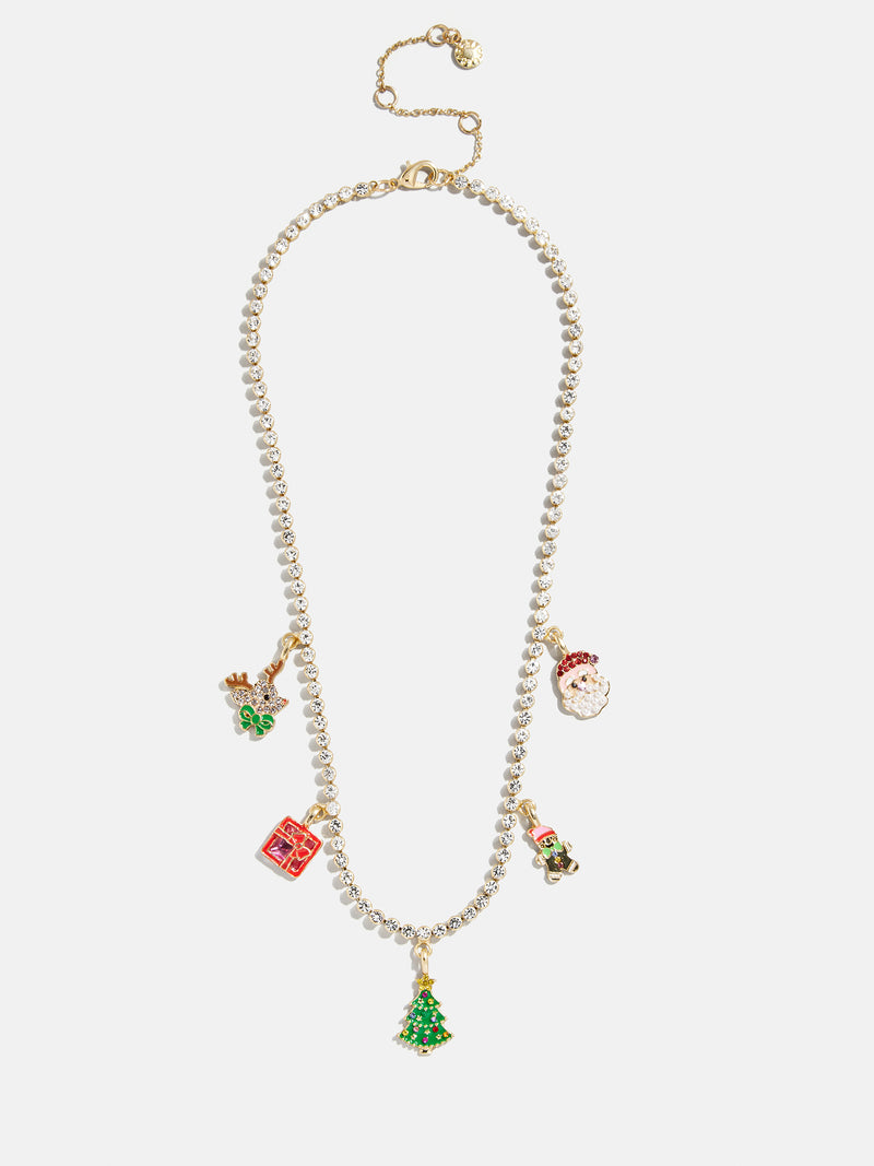 BaubleBar Merry Christmas Kids’ Charm Necklace - Christmas Tree - 
    Holiday tennis necklace
  
