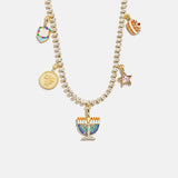 Happy Hanukkah Kids' Charm Necklace - Menorah