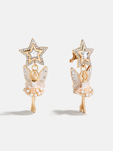 BaubleBar En Pointe Kids’ Clip-On Earrings - Ballet - 
    Gold drop earrings 
  
