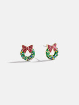 BaubleBar Deck The Halls Stud Earrings - Holiday Wreath - 
    Christmas holiday earrings 
  

