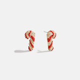 Holiday Twist Candy Cane Stud Earrings - Candy Cane