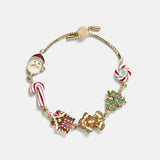 Holly Jolly Christmas Charm Bracelet - Gingerbread Man