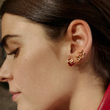 Reindeer Ride Crawler Earrings - Reindeer Sleigh