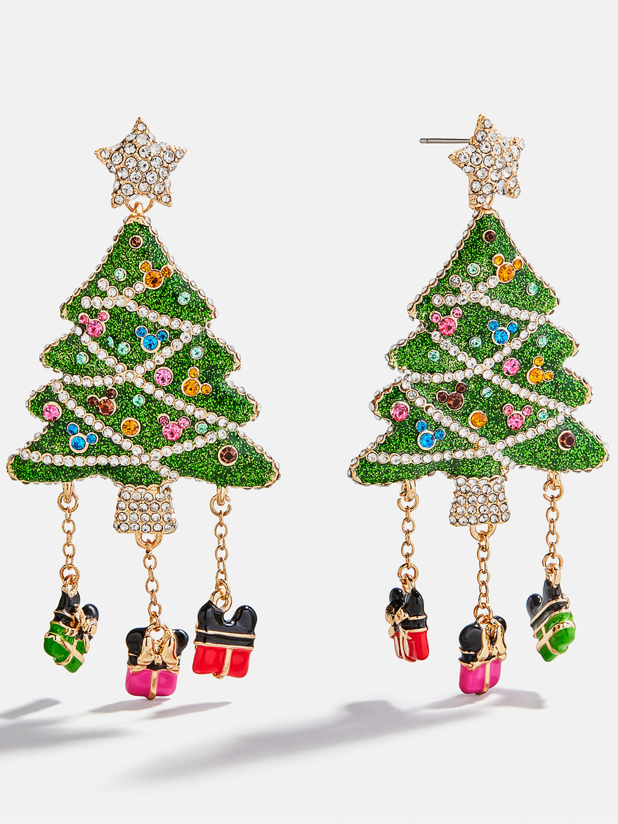 Disney Mickey Mouse Christmas Tree Statement Earrings - Christmas Tree