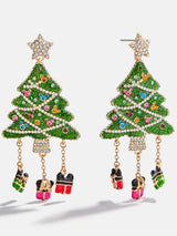 BaubleBar Disney Mickey Mouse Christmas Tree Statement Earrings - Christmas Tree - 
    Disney holiday earrings 
  
