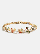 BaubleBar Disney Mickey Mouse Holiday Tennis Bracelet - Gold/Pavé - 
    Disney Christmas bracelet
  
