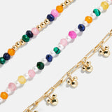 Disney Mickey Mouse Semi-Precious Layered Bracelet - Gold/Multi