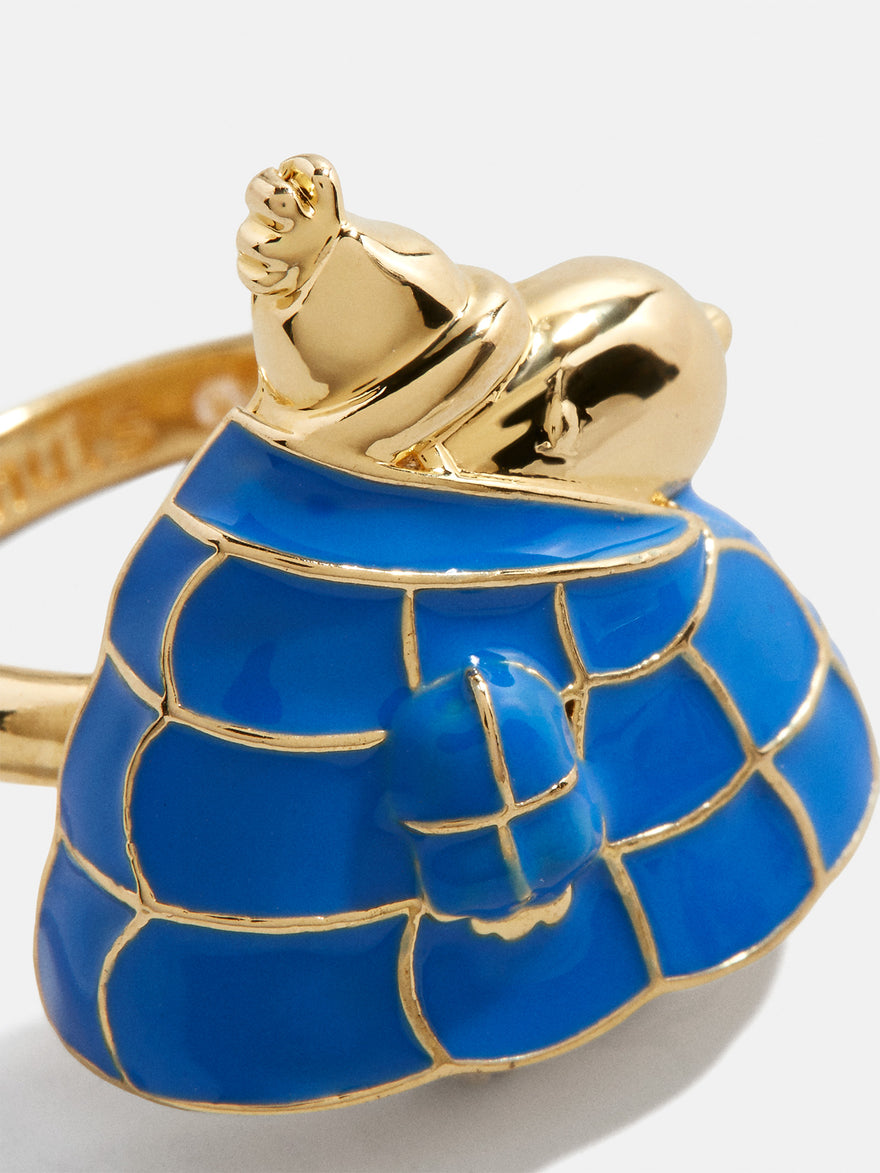 Peanuts Snoopy Puffer Jacket Ring - Gold/Blue