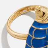 Peanuts Snoopy Puffer Jacket Ring - Gold/Blue
