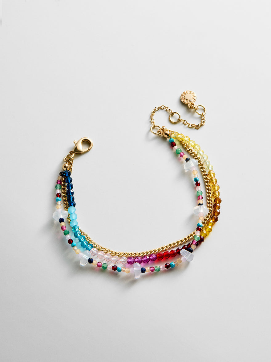 Rowan Semi-Precious Layered Bracelet - Lisbon