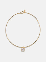 BaubleBar Lexi Crystal Collar Necklace - Gold/Pavé - 
    Choker necklace with oval crystal
  
