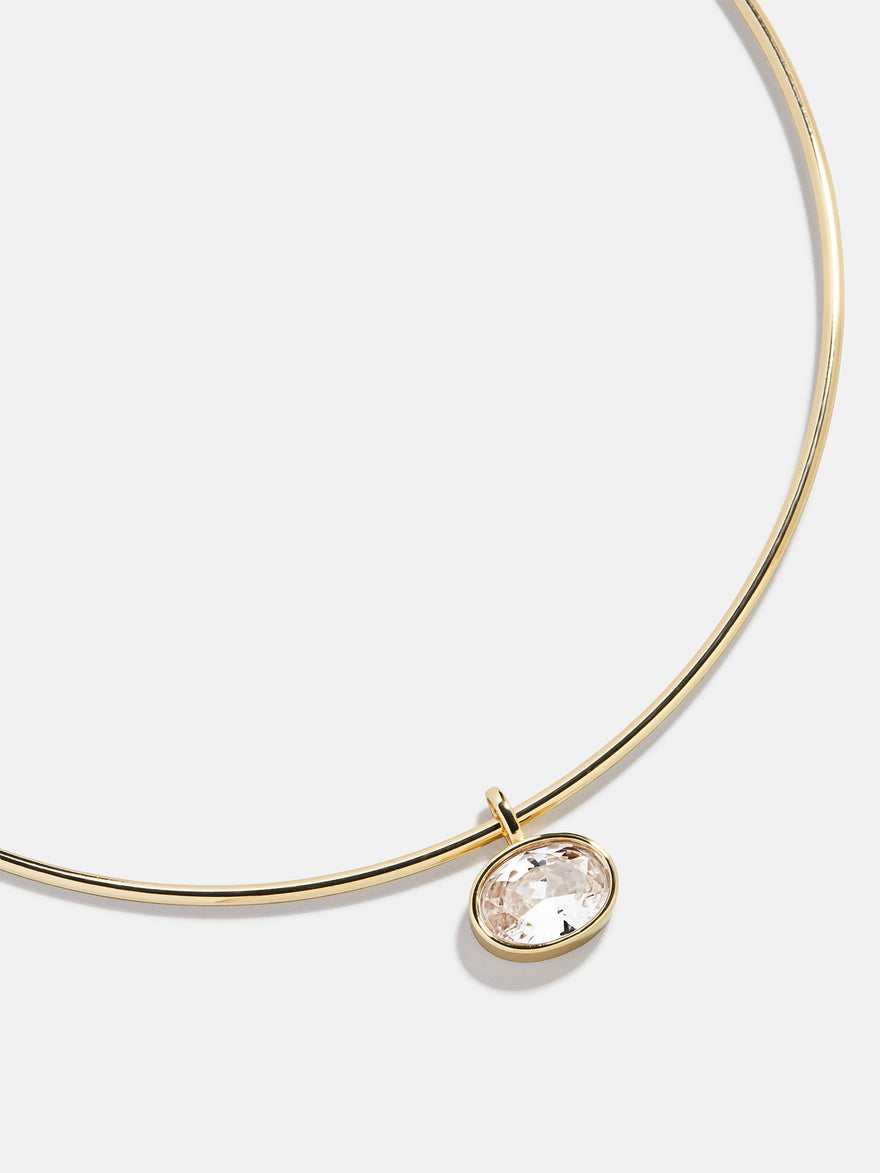 Lexi Crystal Collar Necklace - Gold/Pavé