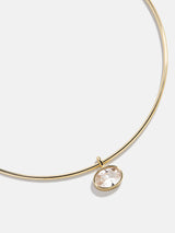 BaubleBar Lexi Crystal Collar Necklace - Gold/Pavé - 
    Choker necklace with oval crystal
  
