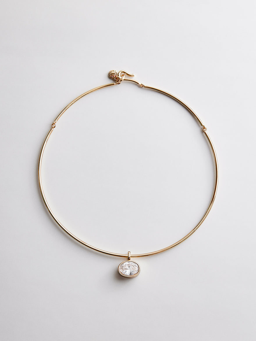 Lexi Crystal Collar Necklace - Gold