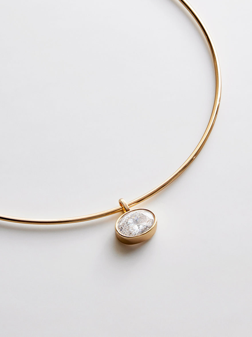 Lexi Crystal Collar Necklace - Gold