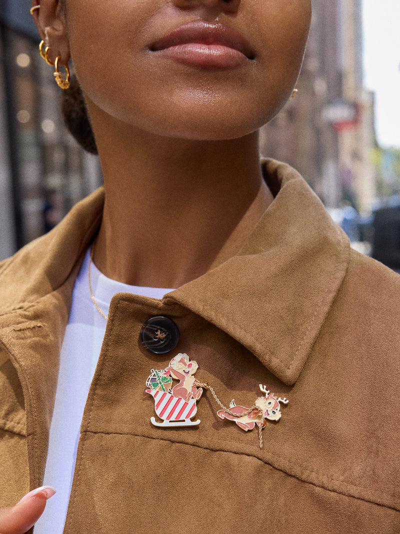 BaubleBar Disney Chip ‘N Dale Sledding Pin - Chip N' Dale Sledding Pin - 
    Chip and Dale pin
  
