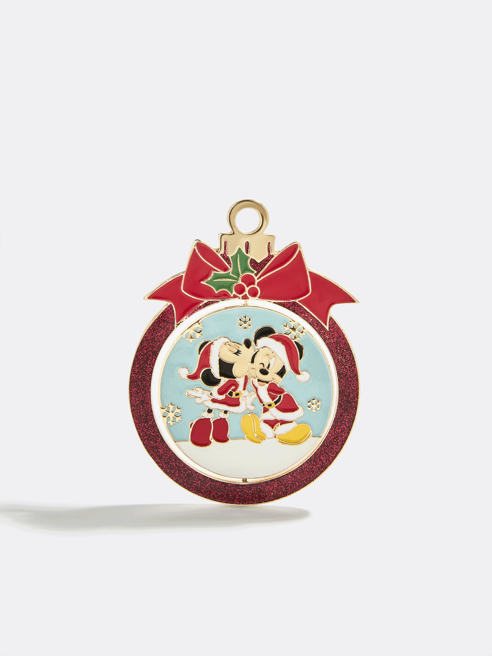Disney Mickey & Minnie Mouse Reversible Christmas Pin - Mickey Mouse & Minnie Mouse