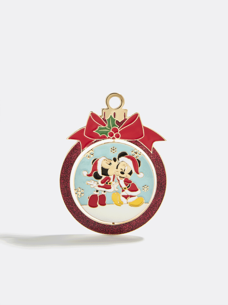 Disney Mickey & Minnie Mouse Reversible Christmas Pin - Mickey Mouse & Minnie Mouse