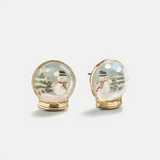 Let It Snow Globe Earrings - Snow Globe