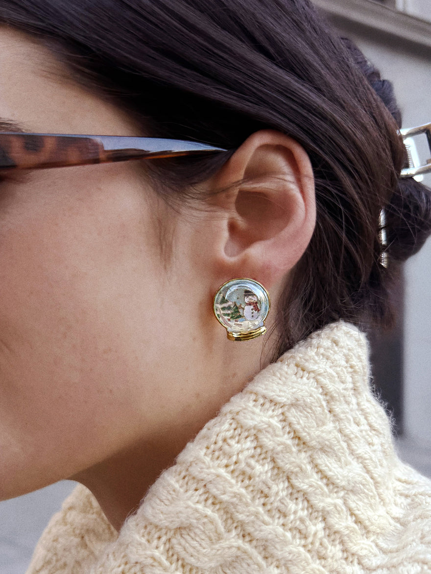 Let It Snow Globe Earrings - Snow Globe