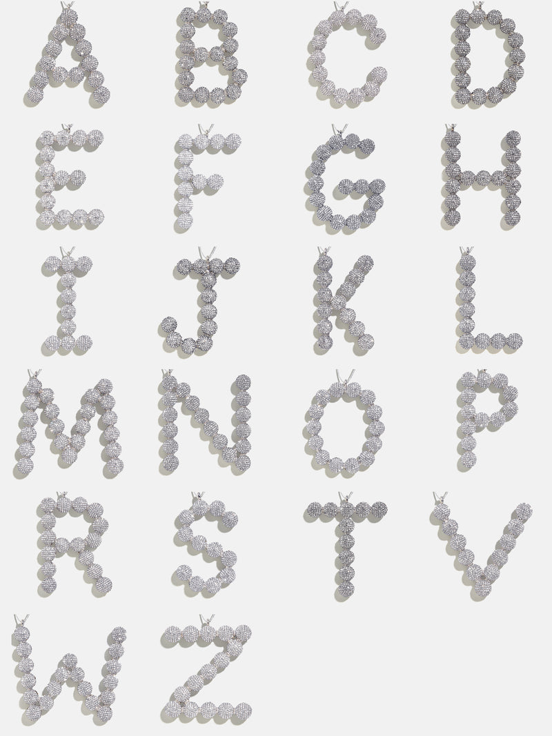 BaubleBar Merry Monogram Ornament - Silver/Pavé - 
    Christmas ornament


  
