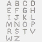 Merry Monogram Ornament - Silver/Pavé