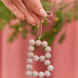 Merry Monogram Ornament - Silver/Pavé