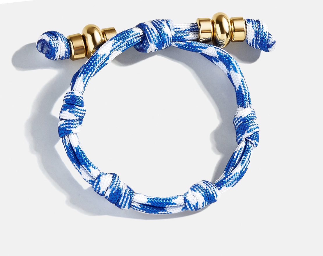 Dive In Initial Bracelet - Royal Blue/White