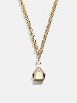 BaubleBar Peanuts Snoopy Flying Ace Doghouse Pendant - Snoopy - 
    Statement pendant on a gold chain 
  
