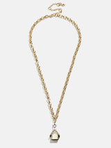 BaubleBar Peanuts Snoopy Flying Ace Doghouse Pendant - Snoopy - 
    Statement pendant on a gold chain 
  
