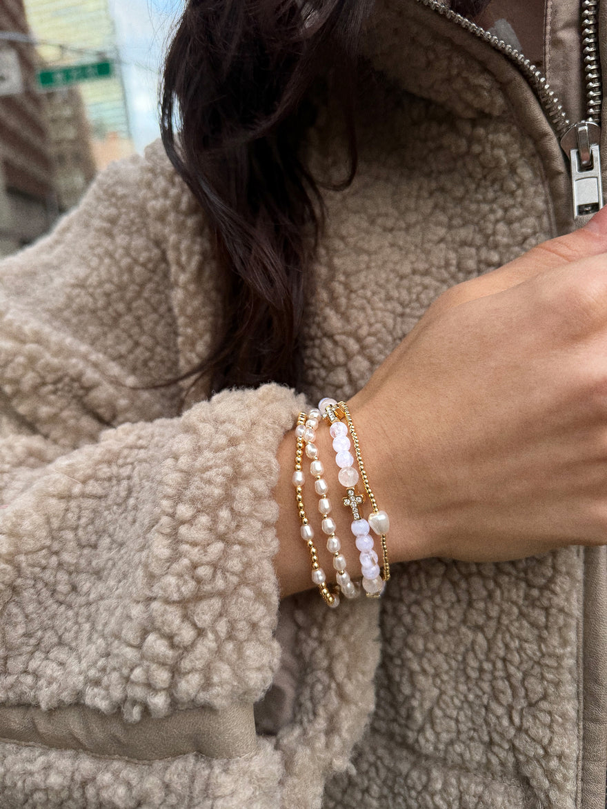 Peace of Mind Semi-Precious Bracelet - Cross