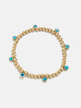BaubleBar Birthstone Pisa Bracelet - Aquamarine - 
    Gold beaded bracelet for stacking
  

