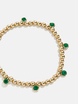 BaubleBar Birthstone Pisa Bracelet - Emerald - 
    Gold beaded bracelet for stacking
  
