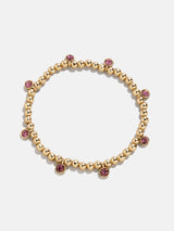 BaubleBar Birthstone Pisa Bracelet - Light Amethyst - 
    Gold beaded bracelet for stacking
  
