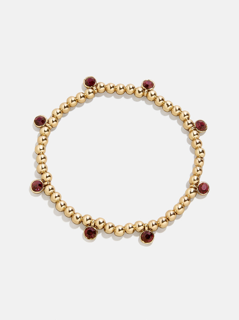 BaubleBar Birthstone Pisa Bracelet - Ruby - 
    Gold beaded bracelet for stacking


  

