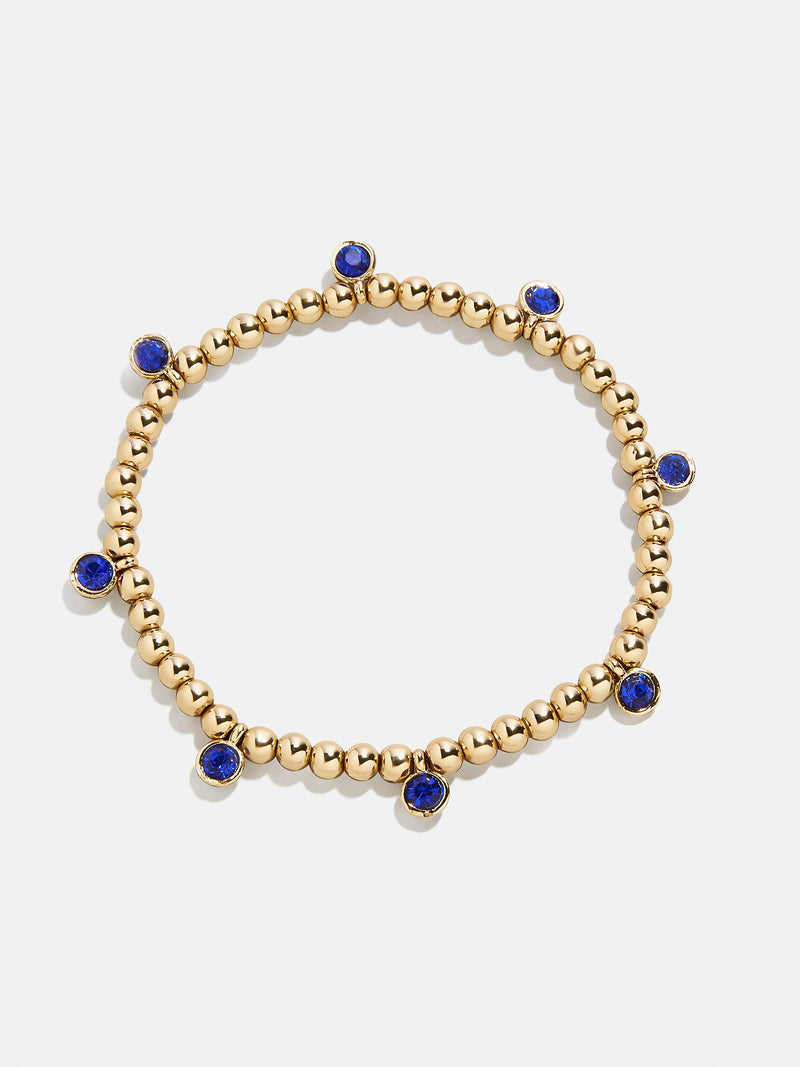 BaubleBar Birthstone Pisa Bracelet - Sapphire - 
    Gold beaded bracelet for stacking
  

