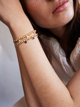 BaubleBar Birthstone Pisa Bracelet - Crystal - 
    Gold beaded bracelet for stacking
  
